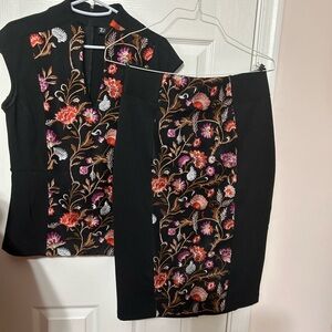 Unique NY&CO Elegant Skirt Set with Intricate Detailing GUC